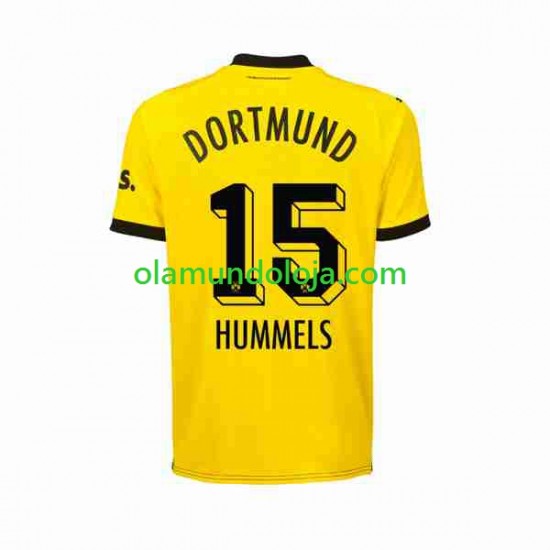 Camisola Borussia Dortmund Mats Hummels 15 Homem Equipamento Primeiro 2023-2024 Manga Curta